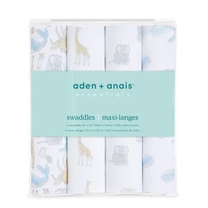 Random Aden + Anais Muslin Swaddle 4 Pack L112cm W112cm