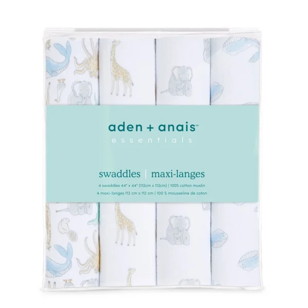 7736193e50a23719cce8e28e8b4d760f.webp Random Aden + Anais Muslin Swaddle 4 Pack L112cm W112cm