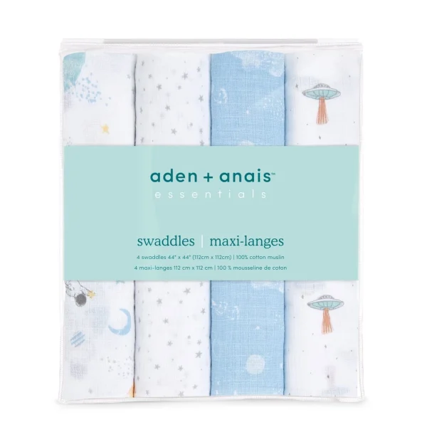 c819af00da0e2243613fc6d998331132.webp Random Aden + Anais Muslin Swaddle 4 Pack L112cm W112cm
