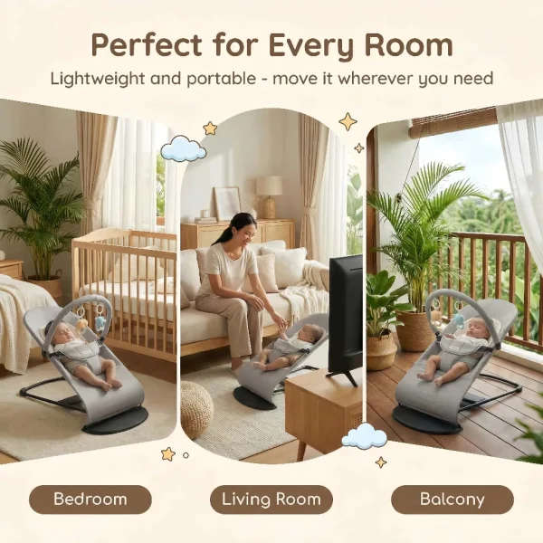 Foldable Baby Bouncer Chair L90cm W40cm H5cm