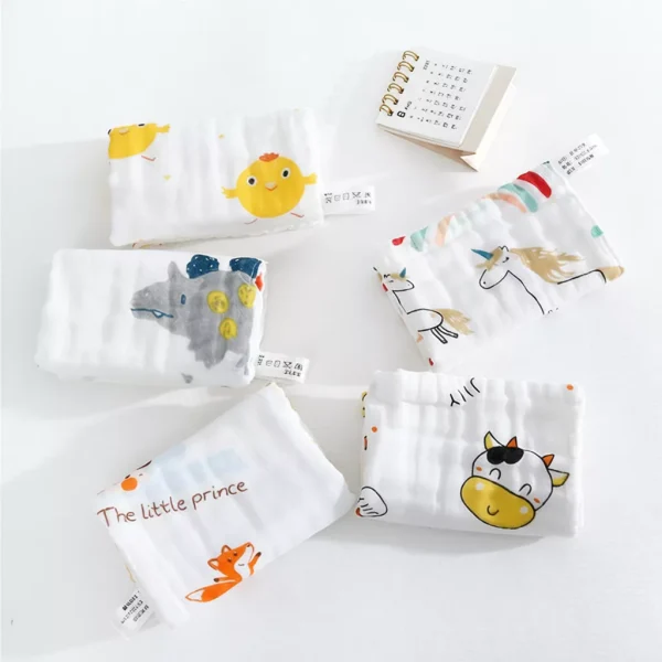 Random 25x25cm 6 Layer Baby Handkerchief