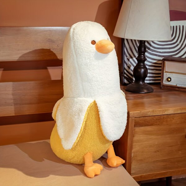 Cute Peeled Banana Duck Plush Toy Soft Stuffed Animal Pillow Doll for Kids & Home Décor