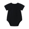 Unisex Baby Black Short-Sleeve Snap Button Bodysuit