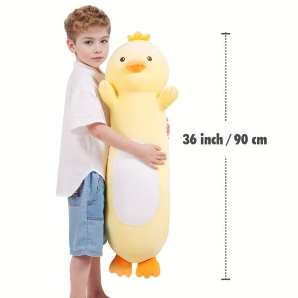 36-Inch Giant Duck Plush Toy Soft Stuffed Animal Pillow Cushion for Kids & Home Décor