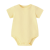 Unisex Baby Pastel Yellow Short-Sleeve Shoulder Button Bodysuit