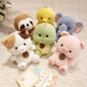 Cute Mini Animal Plush Toys Collection Soft Stuffed Doll Set for Office Décor Birthday & Gift Collection
