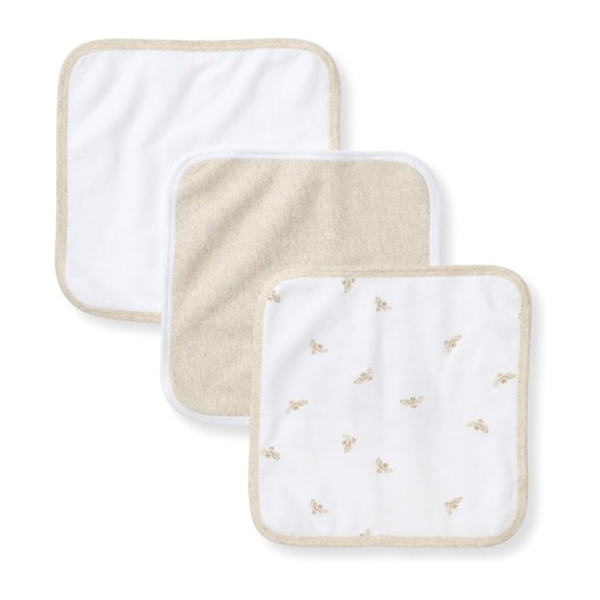 3-Piece Soft Reusable Baby Washcloth Set