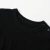 Unisex Baby Black Short-Sleeve Snap Button Bodysuit