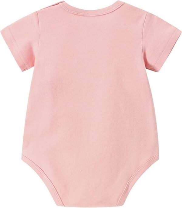 Baby Pink Short-Sleeve Basic Everyday Bodysuit
