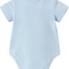 Unisex Baby Pastel Blue Short-Sleeve Everyday Bodysuit