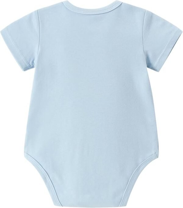 Unisex Baby Pastel Blue Short-Sleeve Everyday Bodysuit