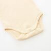 Baby Girls Cream Ribbed Long-Sleeve Flutter Sleeve Bodysuit