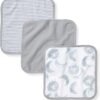 3-Piece Soft Reusable Baby Washcloth Set