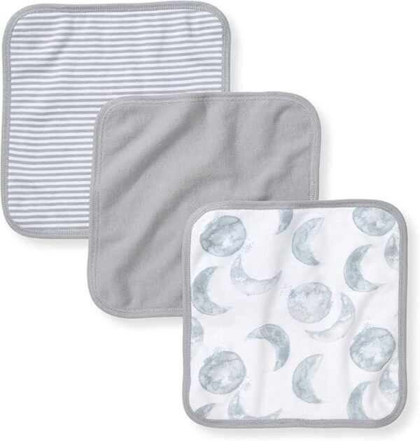 3-Piece Soft Reusable Baby Washcloth Set