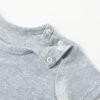 Unisex Baby Grey Short-Sleeve Shoulder Button Bodysuit