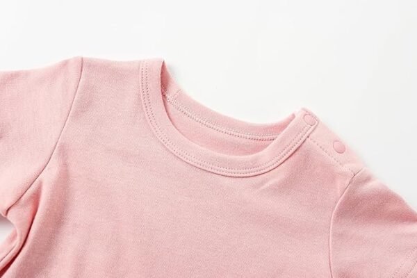 Baby Pink Short-Sleeve Basic Everyday Bodysuit