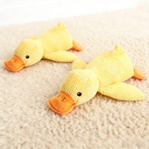 2pcs Cute Duck Plush Toys & Pillow Set Soft Stuffed Animal Cushion Doll for Children
