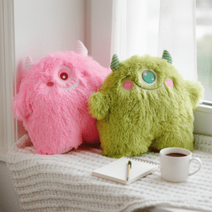 Cute Monster Plush Toy Cushion Pillow Soft Portable Stuffed Doll for Sofa Car Office & Gift Decoration
