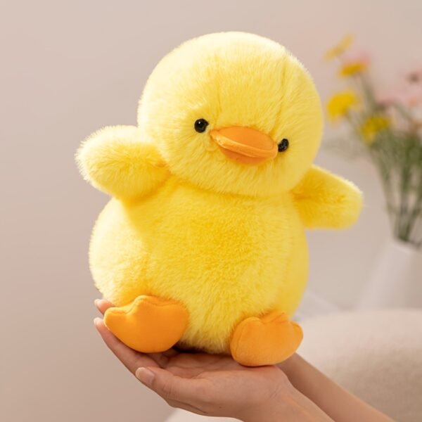 Cute Furry Duck Plush Toy Soft Stuffed Animal Doll for Kids Home Décor & Gift Collection