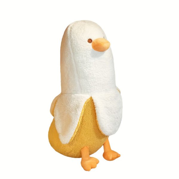Cute Peeled Banana Duck Plush Toy Soft Stuffed Animal Pillow Doll for Kids & Home Décor